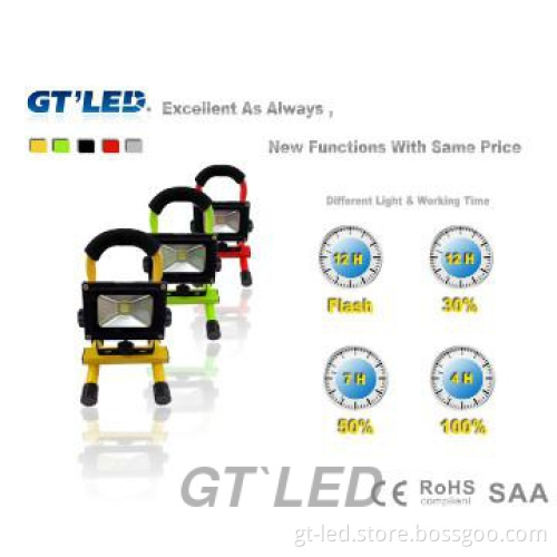 Portable flood light 10w dimming rechargeable floodlight--NEW DESIGN!!